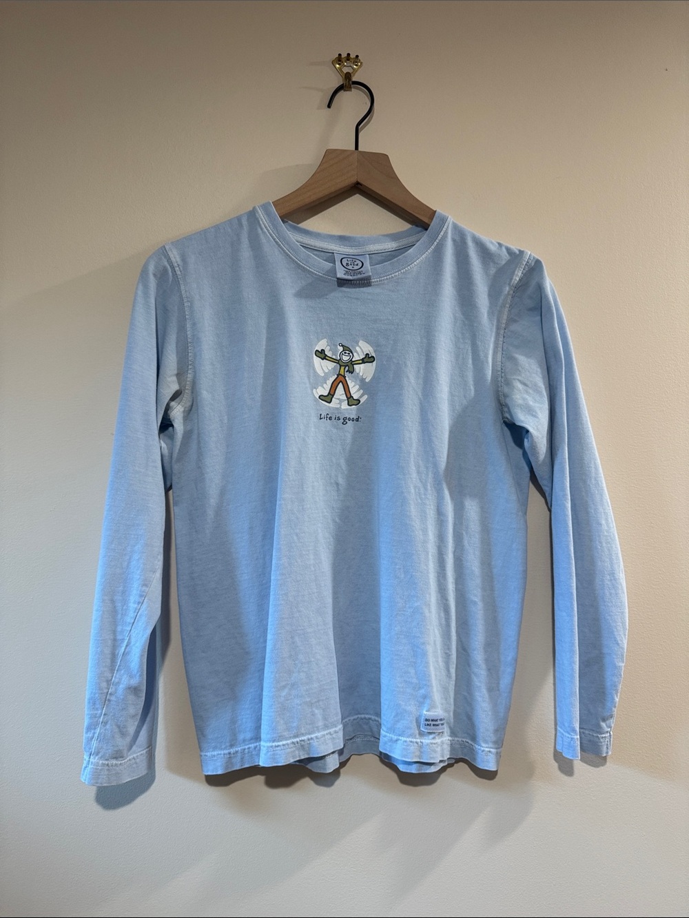Life is Good Winter Snow Angel Shirt Size S